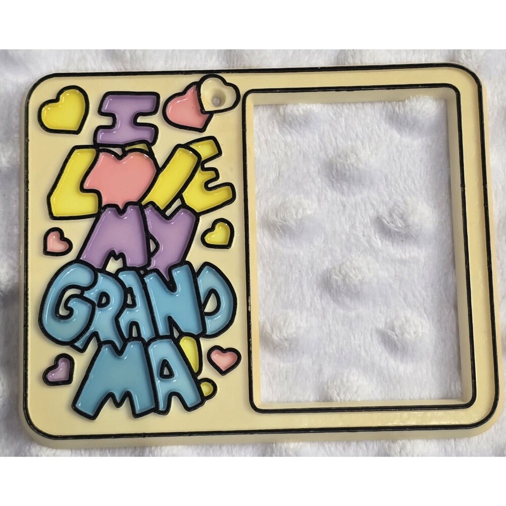 Vintage “I Love My Grandma” Picture Frame 80's 90's Plastic Photo Salvage Cover
